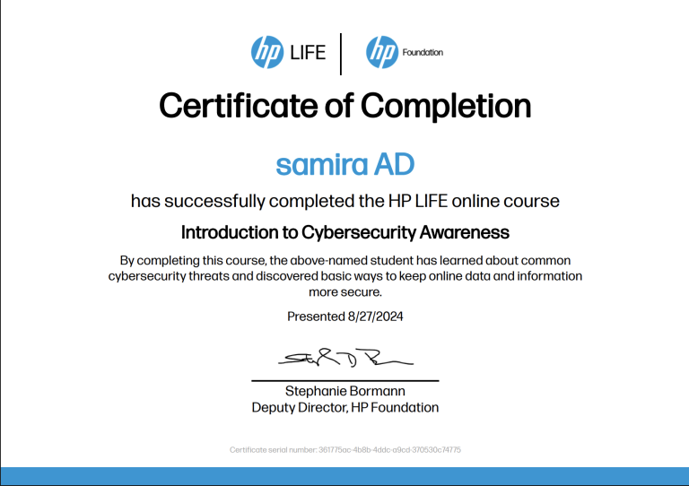 Certificate Of Completion
